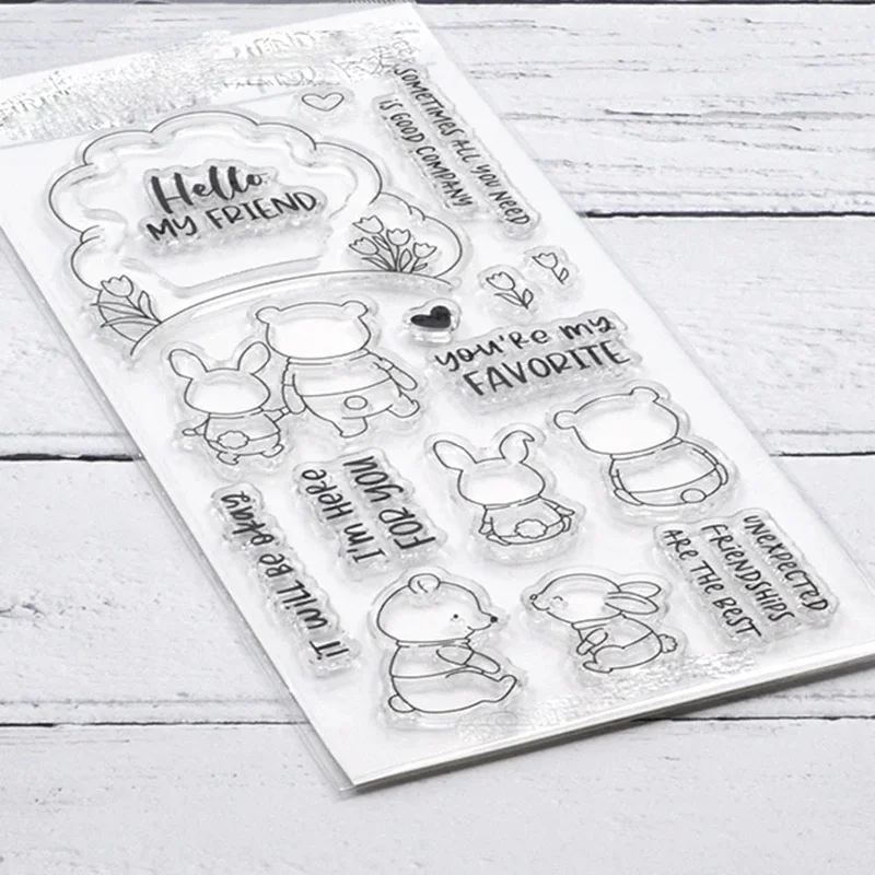 Животное партнер металлический Трафаретный вырубной штамп и прозрачные