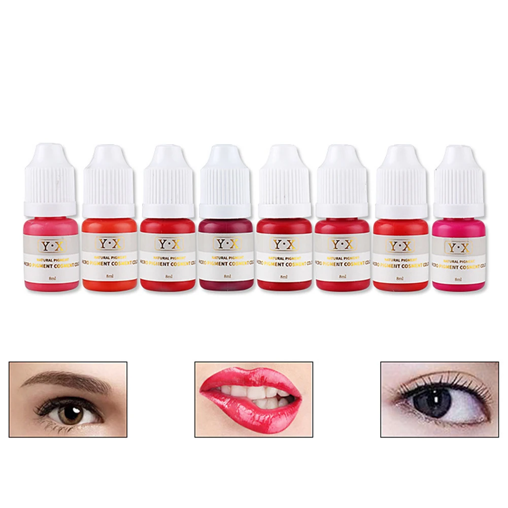 Полуперманентный пигмент для макияжа подводка глаз 22 цвета 8 мл чернила