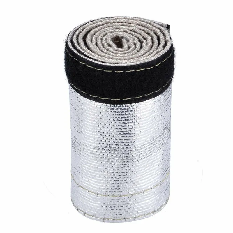 

60X10.6cm Metallic Heat Shield Sleeve Insulated Wire Hose Cover Wraps Loom Tube High Temperature Resistant Car Accessories