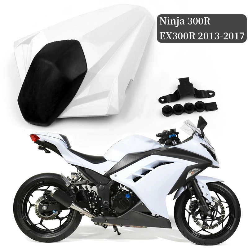 

Motorcycle Rear Passenger Pillion Seat Cowl Fairing Cover for Kawasaki Ninja 300R / EX300R 2013-2017