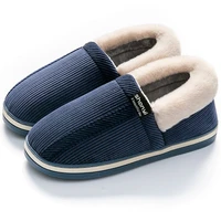 home cotton slippers men soft plush indoor house flat shoes warm slides comfortable couple slip on ladies causal slippers 2021