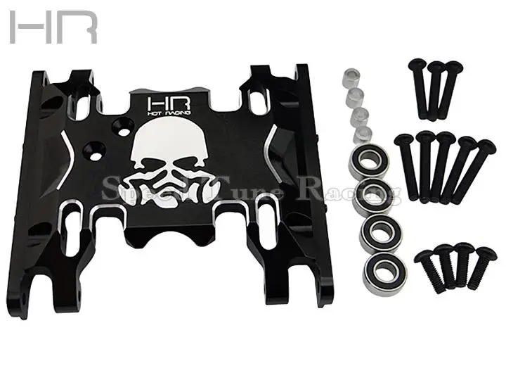 Средняя защита коробки передач из алюминиевого сплава Hot Racing с ЧПУ для AXIAL SCX10II 90046