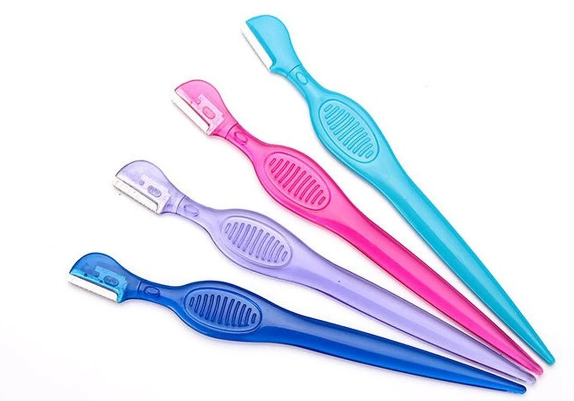 

2PCS Eyebrow Razor Facial Hair Remover Eyebrow Trimmer Sharp Makeup Knife Blade Eye Brow Shaping Hair Remover Tool