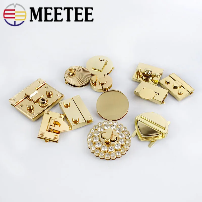 Meetee 2 шт. металлическая застежка Поворотный замок пружинная Пряжка для DIY сумки кошелек аппаратное закрытие сумки части кожаные аксессуары