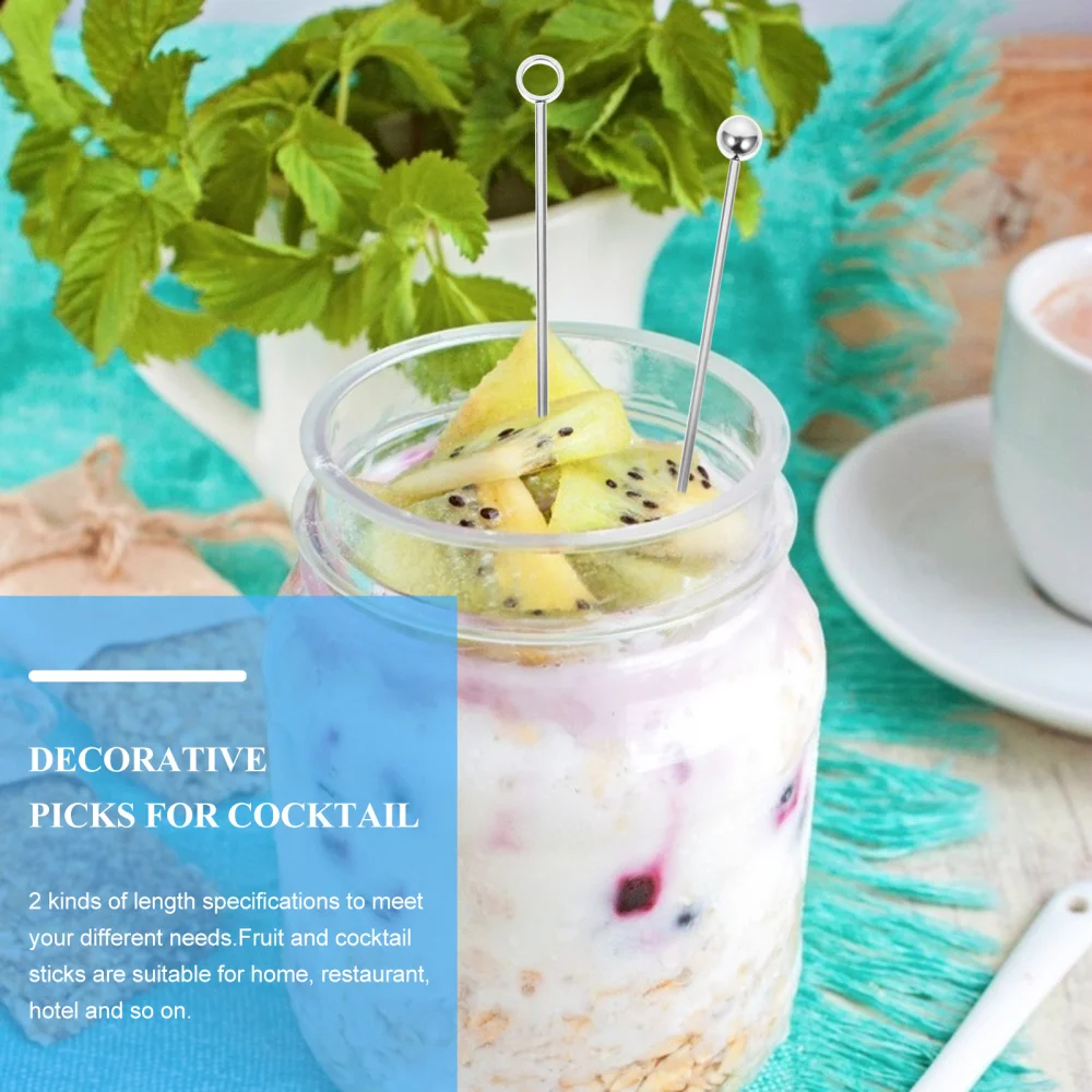 6 шт Нержавеющая сталь фрукты выбирает торт салат десерт палочки для коктейля