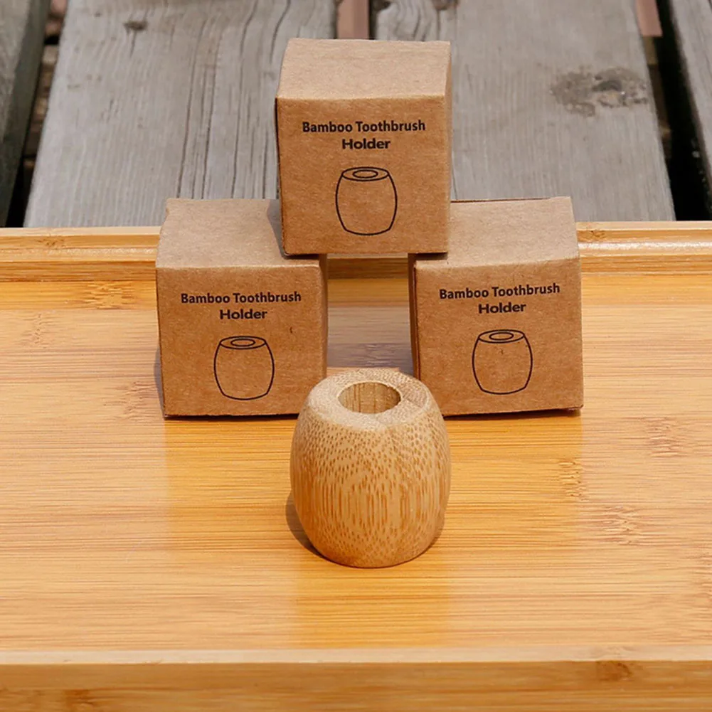 

Eco-friendly Bamboo Toothbrush Base Case Wooden Toothbrush Holder Tools KIMA88
