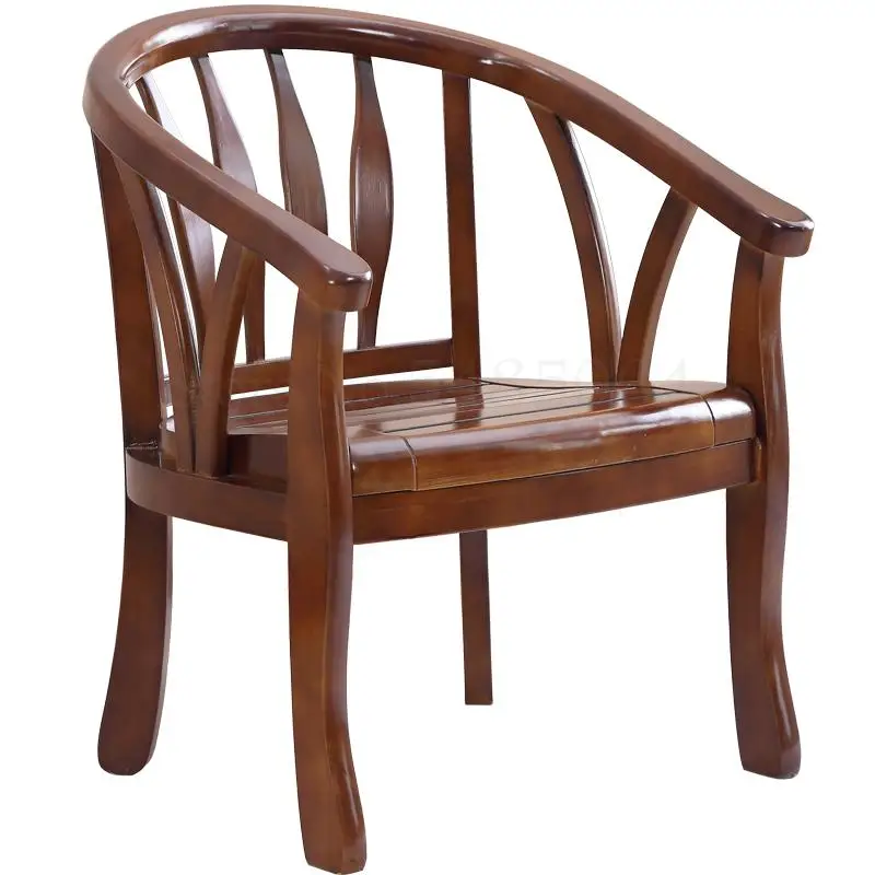 Стул из массива дерева со спинкой современный китайский стиль одинарный стул для