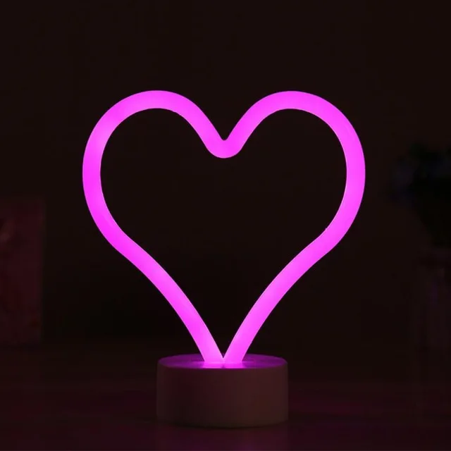 Heart Shape Банановые неоновые вывески, светодиодный неоновый светильник, художественный настенный декоративный неоновый светильник s для комнаты, Настенный декор для дня рождения, бара, витрина для магазина, настенный светильник - Мощность в ваттах: Heart Shape