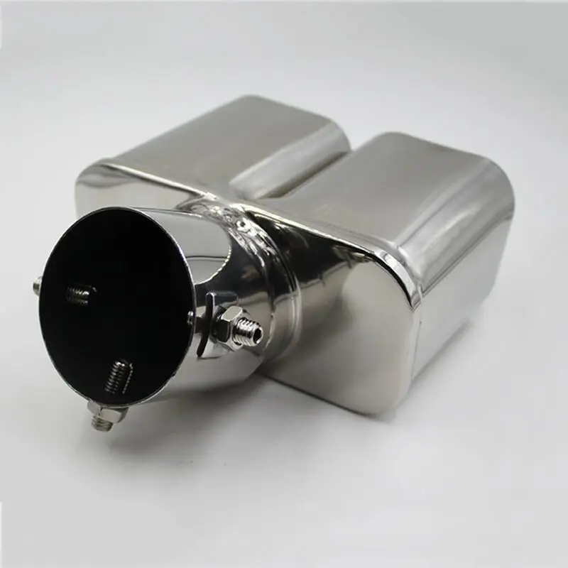 

Глушитель выхлопной трубы из нержавеющей стали, выхлопная труба с покрытием горловины от 1 до 2, изогнутый/квадратный, прямой для Nissan car ok