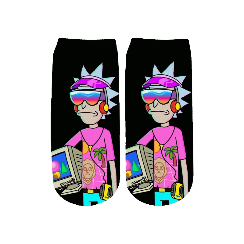 14 Новейшие Rick and Morty 3D печатных мультфильм милые короткие носки для мужчин женщин harajuku корейские носки RS-006 - Цвет: 14