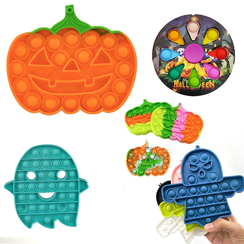 Пуш пузырь тематика Хэллоуина Тыква призрак игрушки для аутизма взрослых снятие