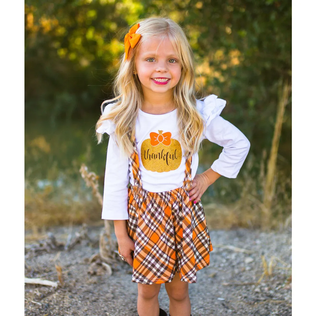 Комплект из футболки и юбки в клетку с длинным рукавом|Комплекты одежды| |