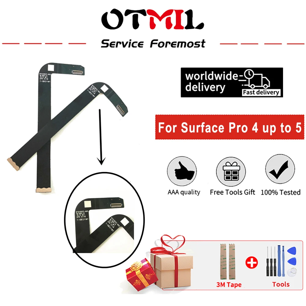 

Оригинальный гибкий кабель для ЖК-экрана Microsoft Surface, гибкий кабель для обновления ЖК-дисплея для Surface Pro 4 до 5 дюймов