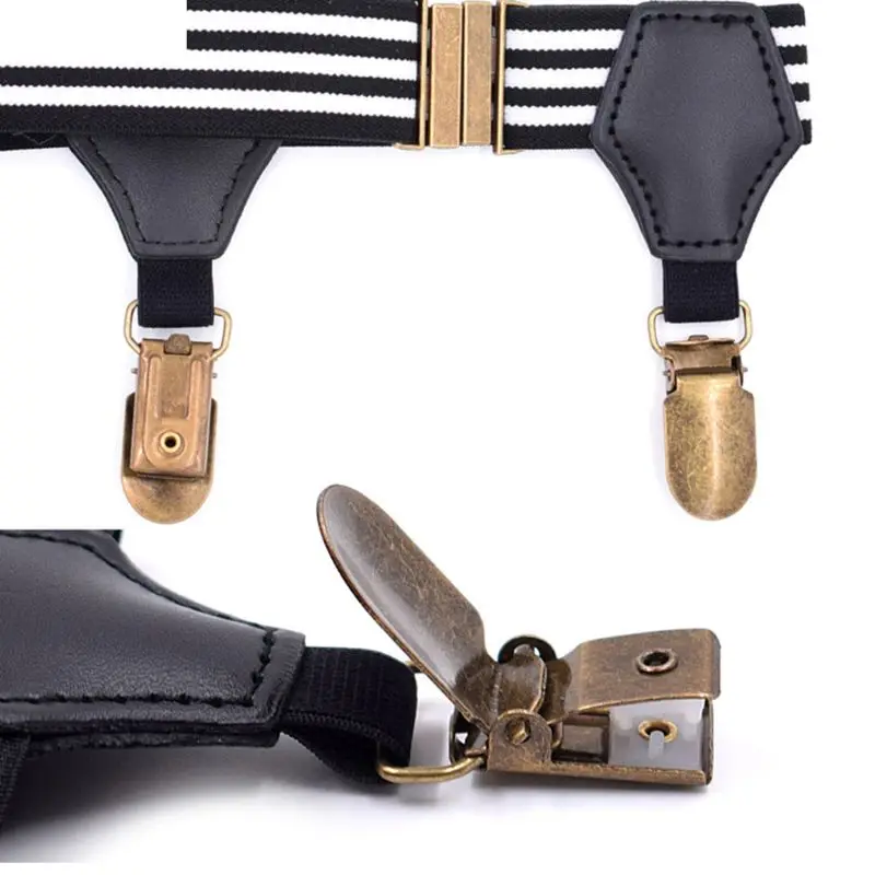 1 пара эластичный мужской носок удерживает ноги подтяжки зажим для чулок пряжка