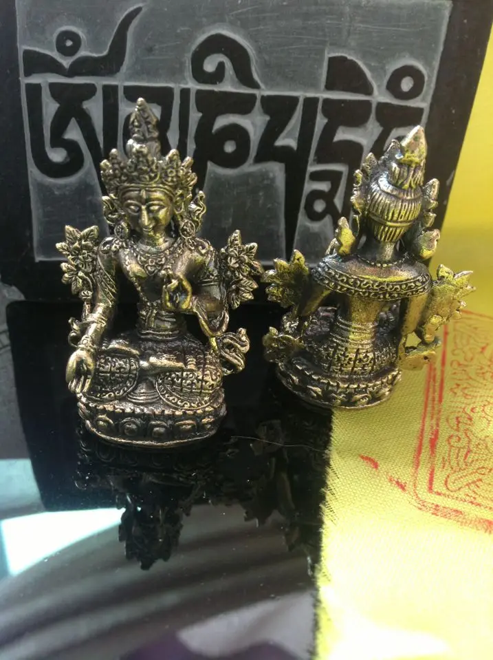 Тибетский буддизм Белая Тара медный амулет статуя Будды|Подвески| |