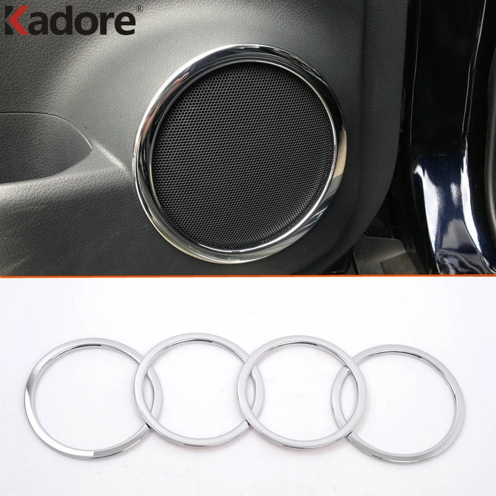 

For Nissan Qashqai 2014 2015 2016 2017 2018 ABS Chrome Door Stereo Speaker Ring Cover Speaker Decoration Trim accessories