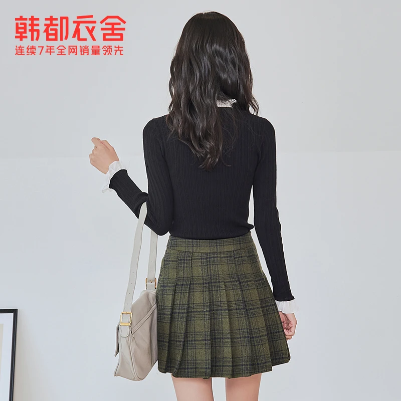 Новинка Весна 2021 мягкий кружевной свитер Handu Clothing House в Корейском стиле с длинными