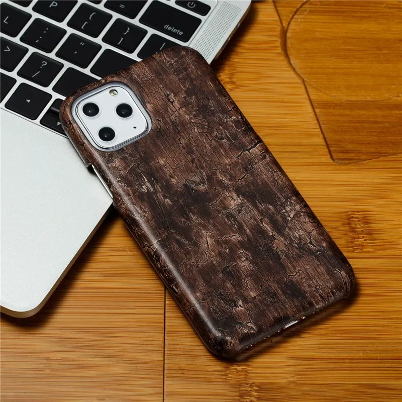 Для Iphone 11 por XS MAX XR X PU чехол роскошная деревянная зернистая защитная задняя панель для телефона чехол для iPhone 5 5S SE 6 6S 7 8 Plus Fundas