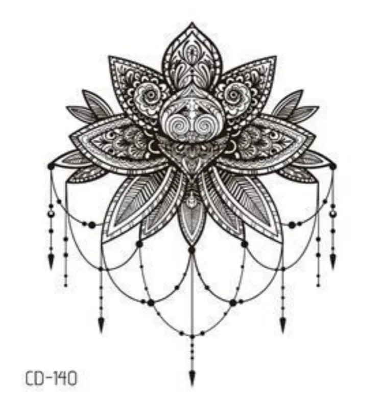 1 шт. наклейки для татуировок в виде Розы и змеи женский боди грудь временная