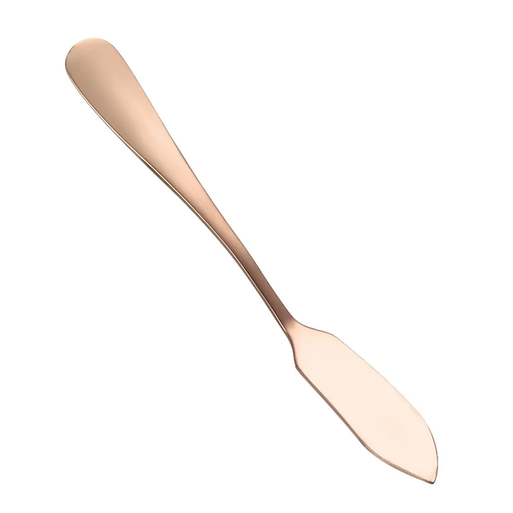 Rose Gold Stainless Steel Better Butter Knife Spreader Easy Spread Cold Hard Butter Cheese Jams Knifes Western Cutlery Breakfast Tool A40 - Цвет: Rose Gold