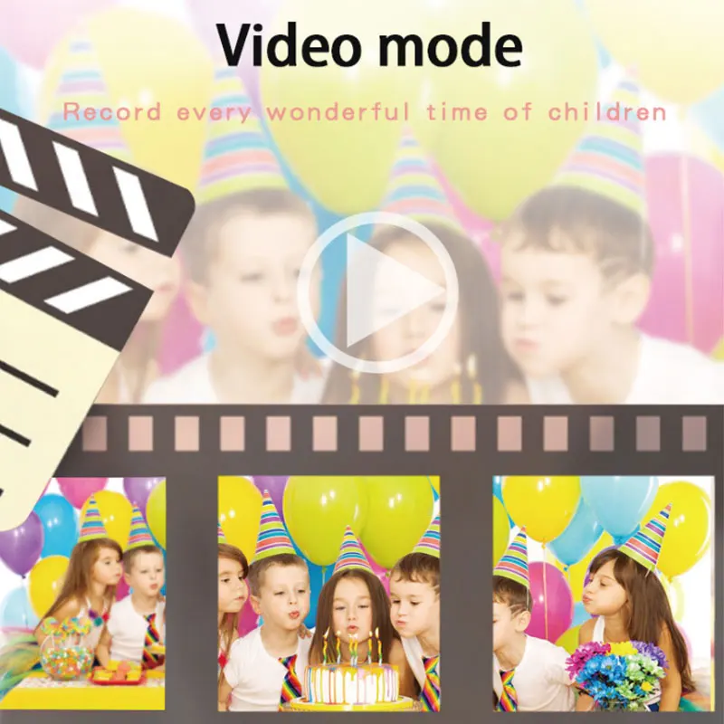 Детская цифровая камера 2 дюймов HD экран заряжаемые фото игрушки для детей