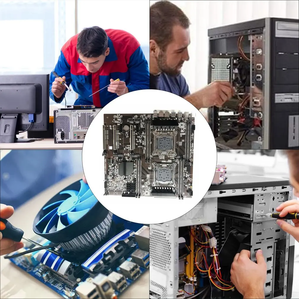 

X79 16D X79 Motherboard Intel Dual CPU LGA 2011 REG ECC DDR3 1333 1600 1866MHz SATA3 USB3.0 E-ATX with VGA