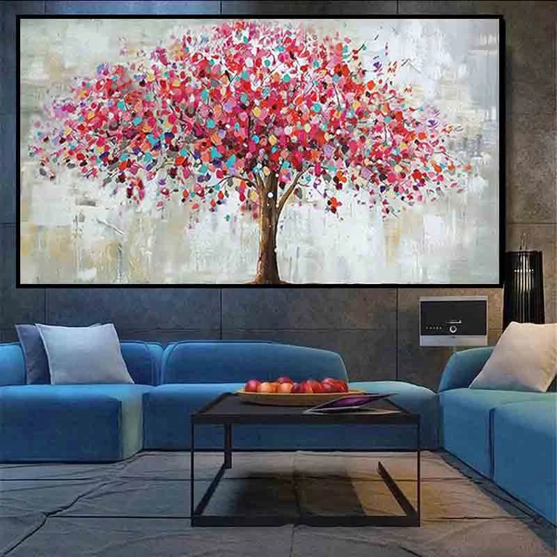 

Modern Luxury Trees Posters and Prints Landscape Painting on Canvas Cuadros Abstract Wall Art Pictures for Living Room Decor