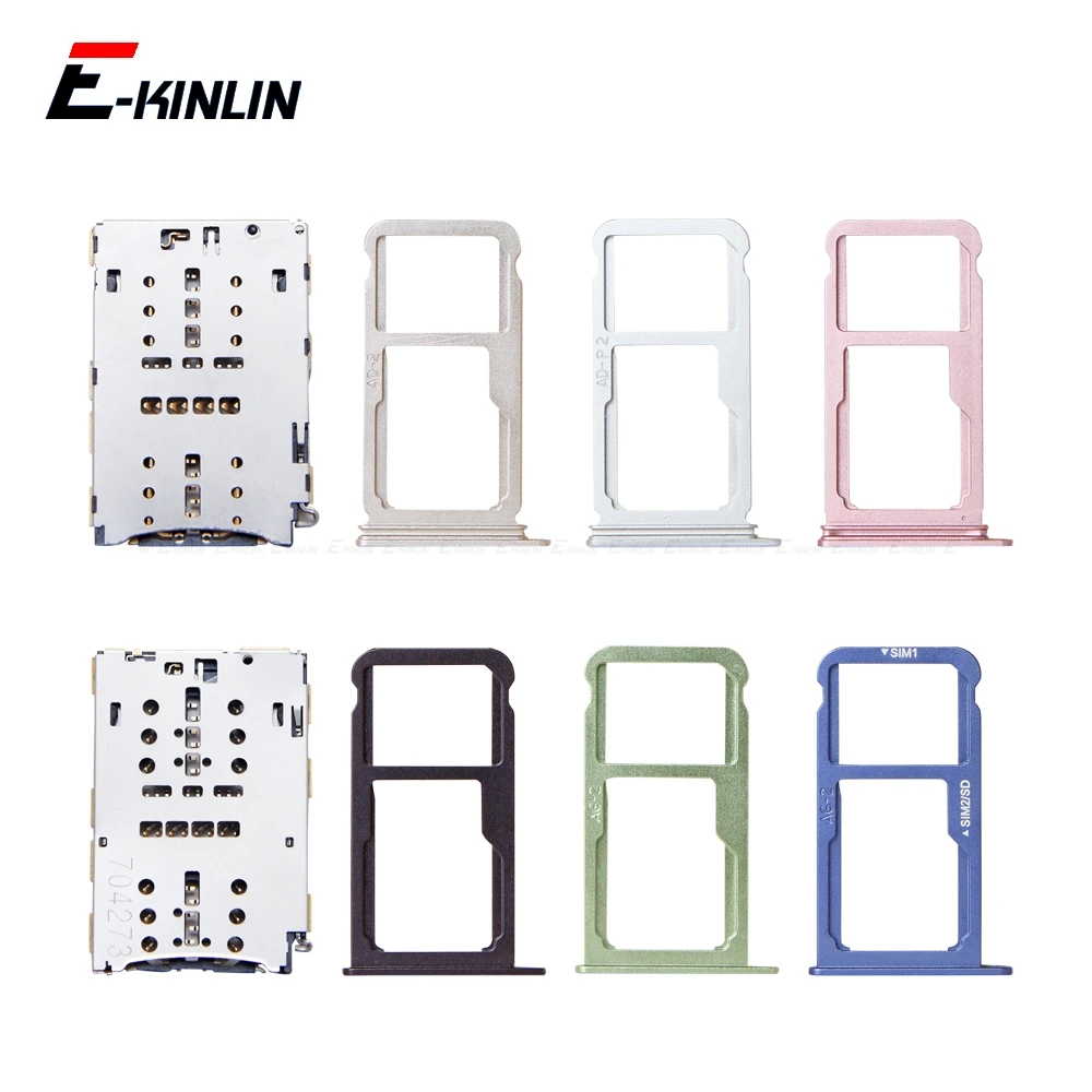 Гнездовой держатель для Sim-карты, слот-контейнер для HuaWei P10 Plus VKY-AL00 L29 L29A L09, адаптер Micro SD, разъем, детали