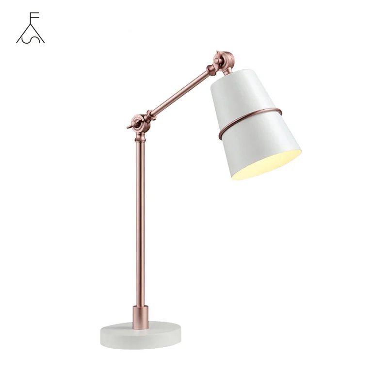 

Post Modern Nordic Design Desk Lamp LED Simple Student Eye Care Study Office Bedside Retractable Iron Table Lamp for Study