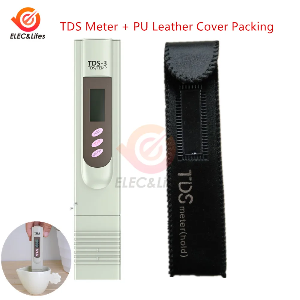 1 Set TDS-3 Мини Цифровой измеритель TDS тестер качества воды для аквариума в бассейне ручка фильтр чистоты воды точный датчик TDS монитор - Цвет: 1 Set