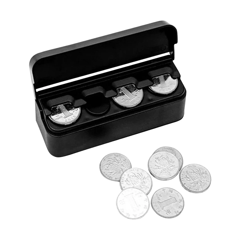 

New Plastic Car Euro Coin Case Money Container Car Organizer Stowing Tidying Auto Coin Holder Storage Box Interior Accessories