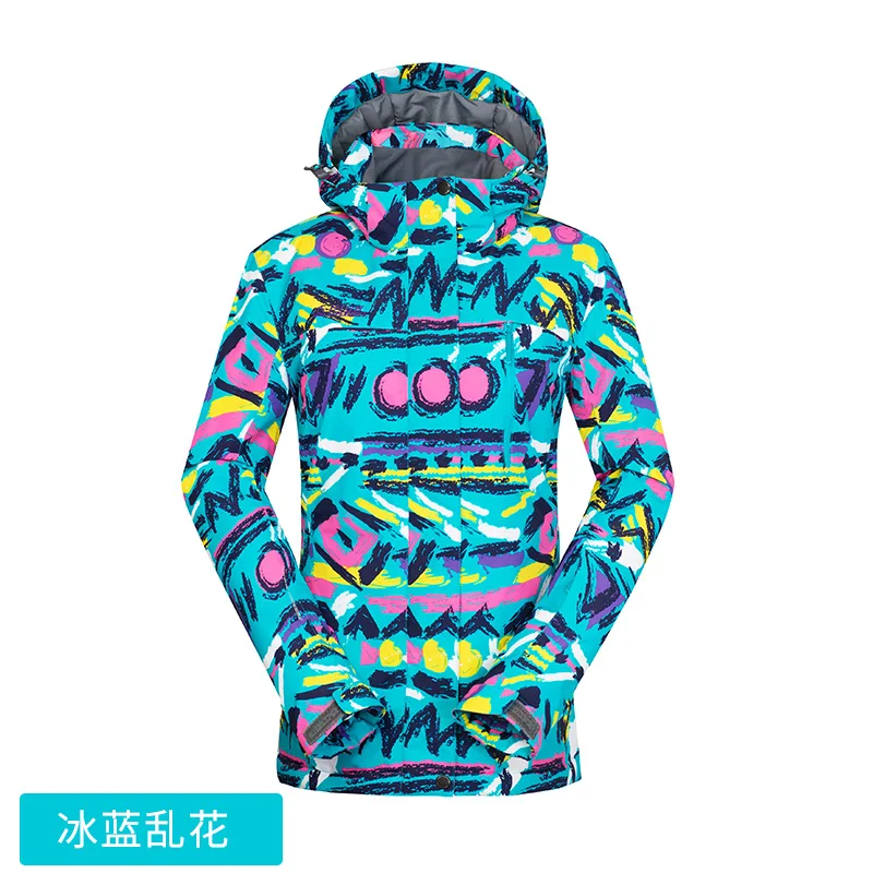 blue jacket Зимний женский костюм Женский горнолыжный Костюм High Experience горнолыжный костюм женский,лыжный костюм женский,горные лыжи горнолыжный костюм,сноуборд костюм горнолыжный,womens ski suits,куртка горнолыжная - Цвет: blue jacket