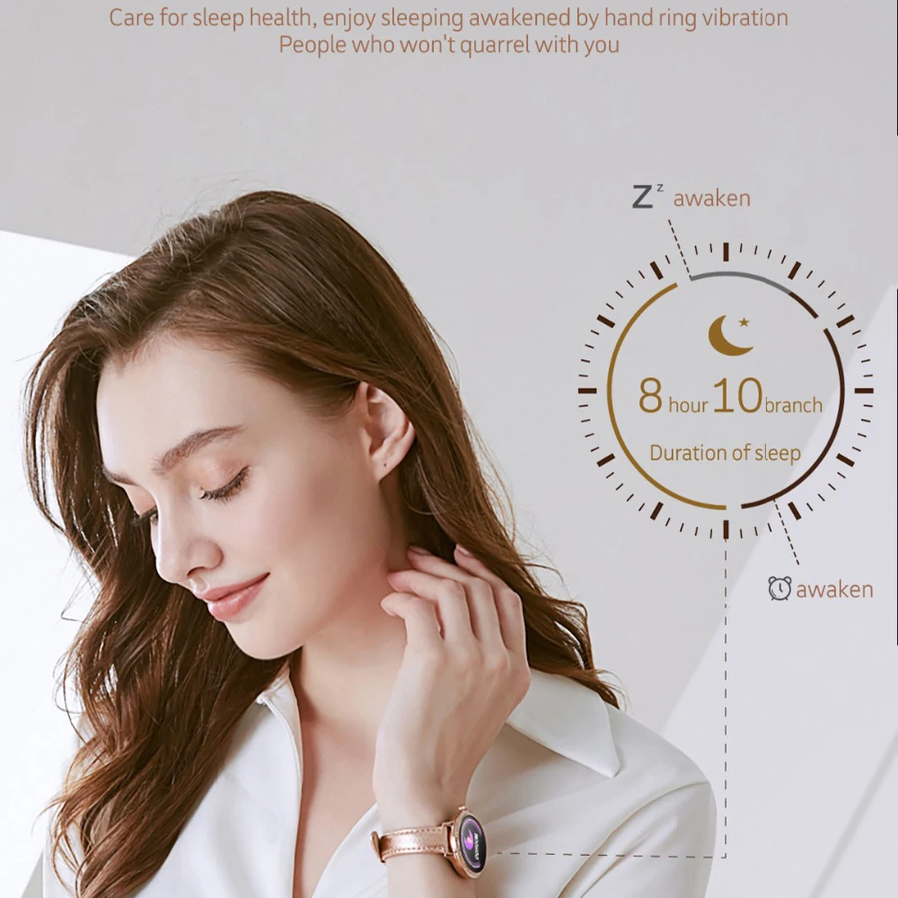 

Smart Watch for Women Touch Screen Fitness Bracelet Multi-Sport Modes Smartwatch IP68 Waterproof Heart Rate for Android IOS