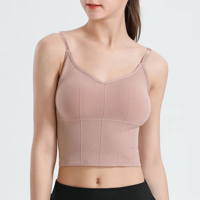 

Wmuncc Sport Bra Women Padded Fitness Running Stretchy Gym Vest Breathable Athletic Brassiere Crop Top