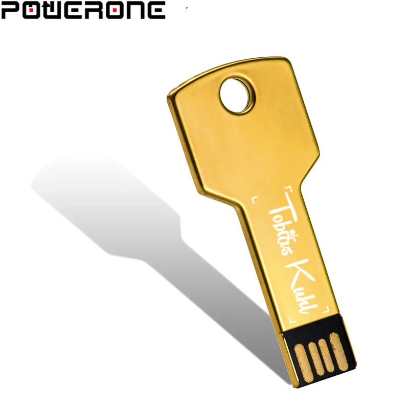 Металлический мини-USB флеш-накопитель POWERONE USB 2 0 128 ГБ 64 32 16 8 4 Гб накопитель данных