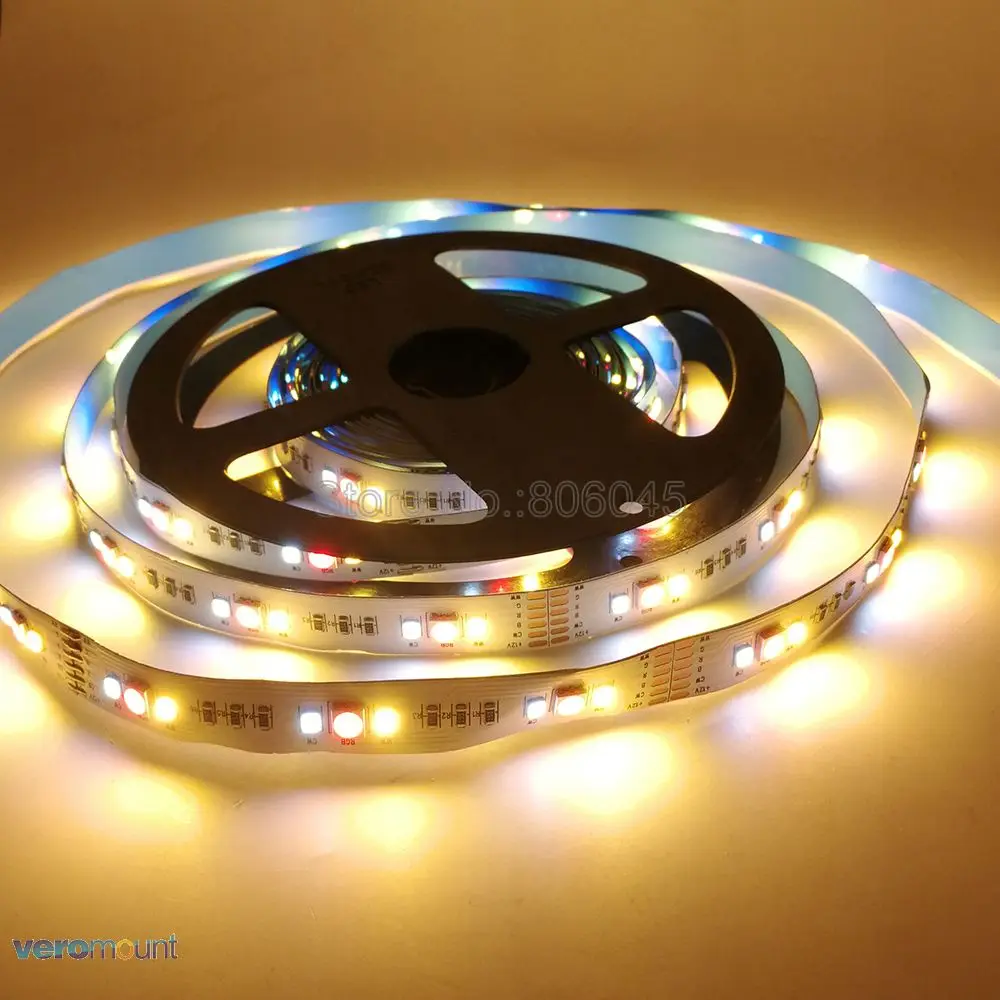 Светодиодная ленсветильник RGB + CCT 5050 SMD 2835 холодный белый теплый свет лента
