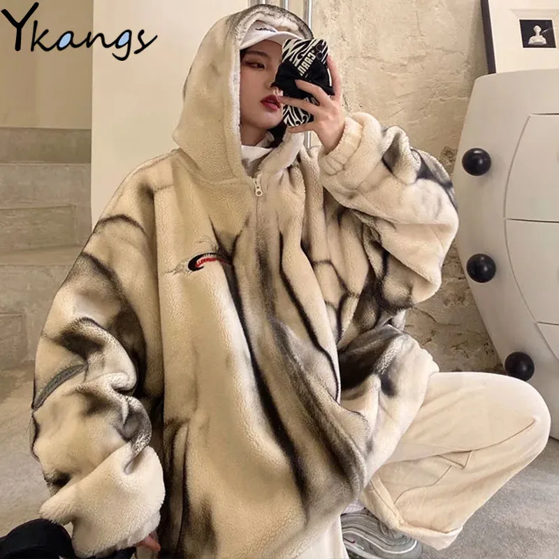 Толстовка Женская из овечьей шерсти с длинным рукавом свободная в готическом