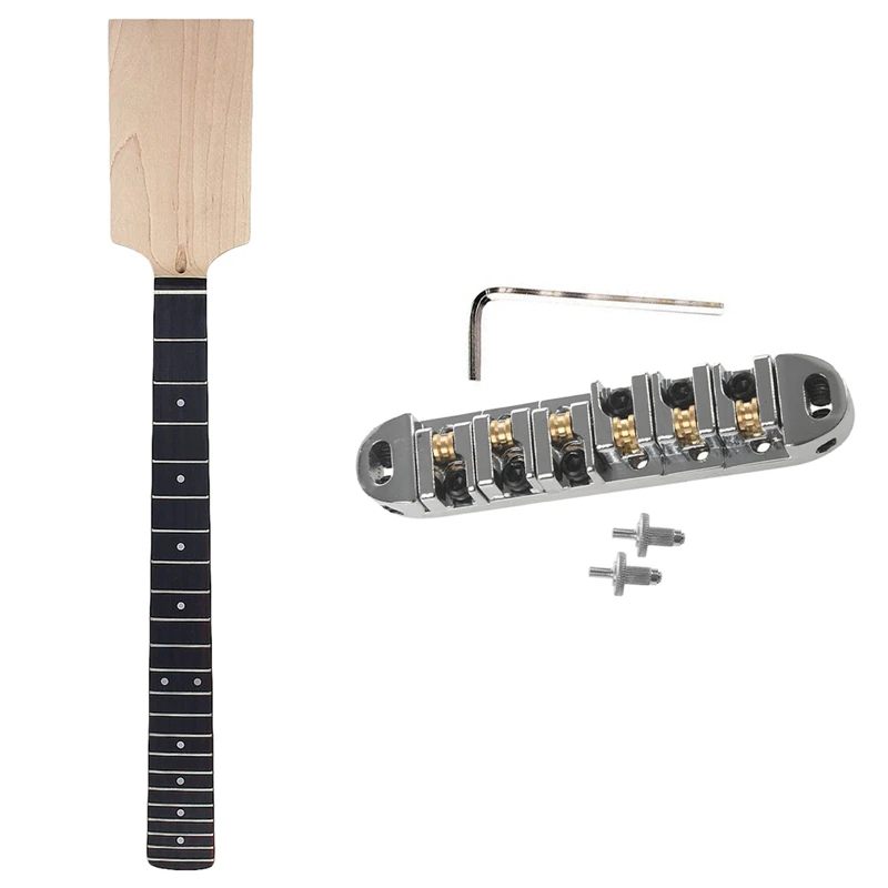 

Электрическая гитара, насадка на шею, 22 лада, точка с латунным роликовым седлом, мост Tune-O-Matic для электрической гитары Lp