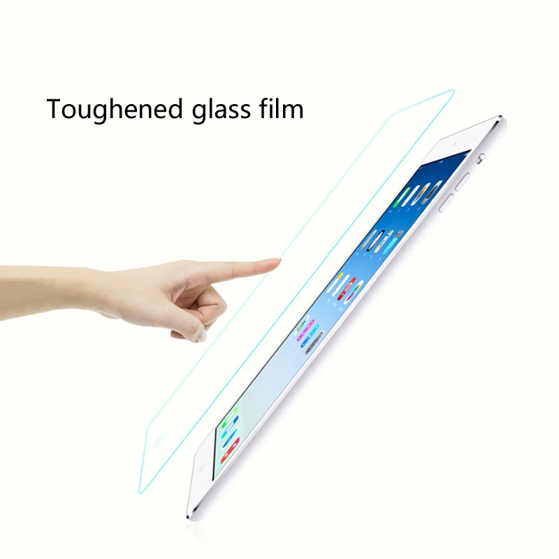 Чехол для iPad 9,7 360 вращения смарт-Авто Режим сна/Пробуждение обложка чехол для iPad 5/6/iPad Air/Air 2 чехол s - Цвет: Glass Film