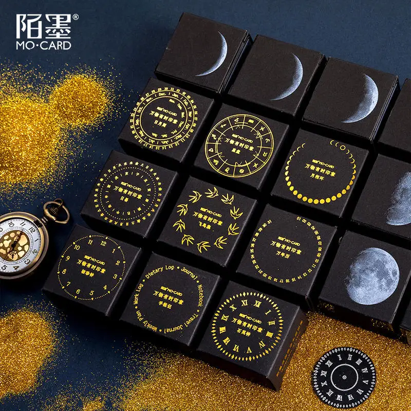 Ретро часы деревянные печать штамп винтажные и резиновые штампы для украшения