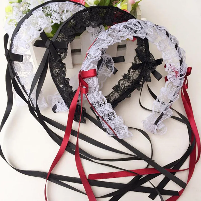 

Женские головные уборы 3 цветов, кружевные ленты с бантом, женские повязки для волос, головные уборы, повязки на голову для девочек, аксессуа...