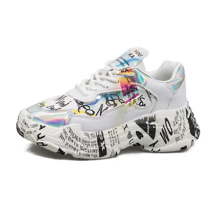 Модные женские кроссовки женская обувь на платформе для папы chaussures femme коллекция