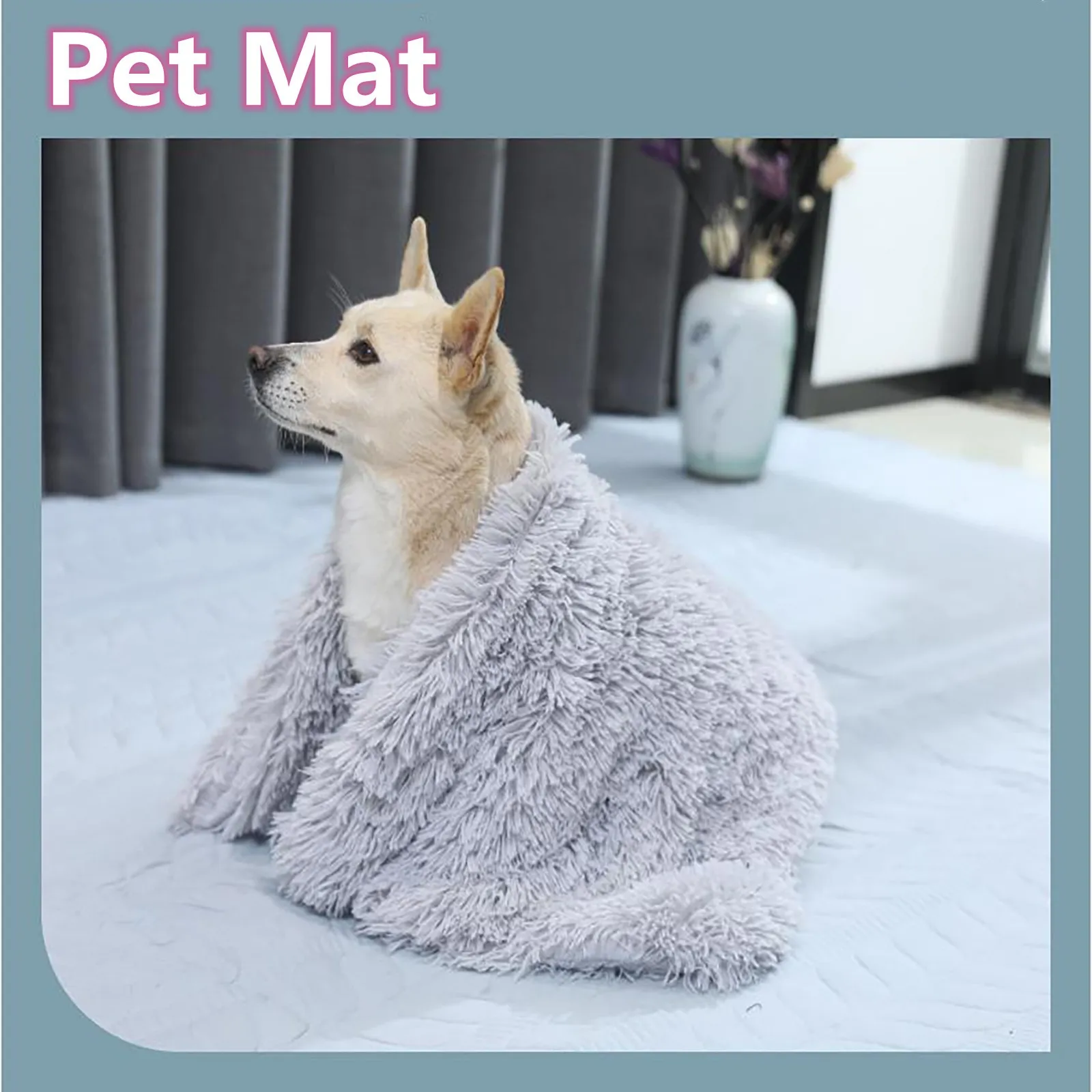 

Home Warm Pet Dog Bed Plush Bed For Cats Solid Mat Luxury Cute Cats Bed Puppy Cushion Pet Washable Blanket Sofa Cover