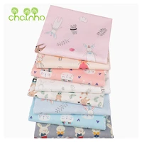 chainhoprinted twill cotton fabricpatchwork clothdiy sewing quilting material for babychilds bedclothlittle rabbits series
