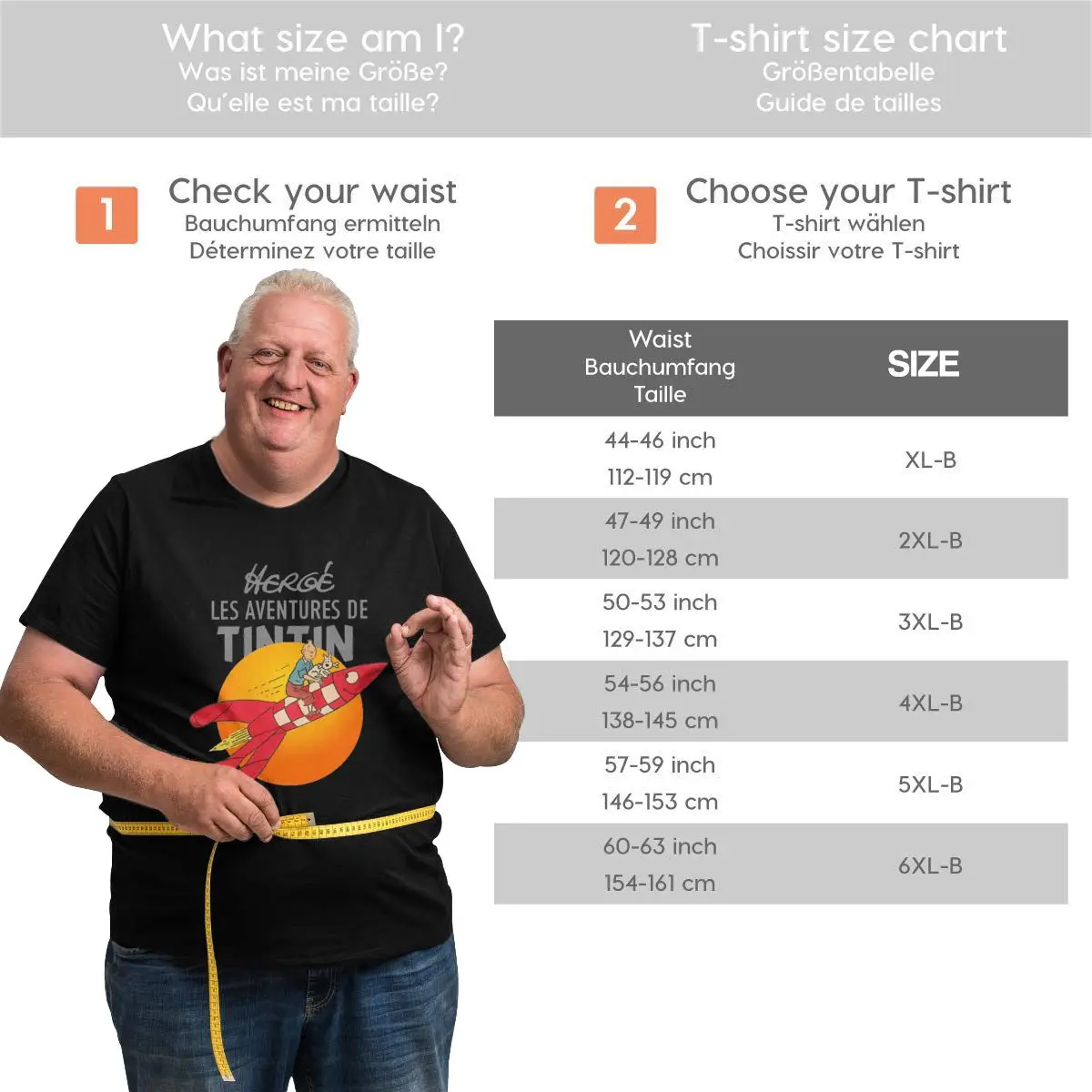 

Men TINTIN The Adventures Of Tintin T Shirts Vintage Clothes Short Sleeve O Neck Big Tall Tee Shirt Big Size 4XL 5XL 6XL T-Shirt