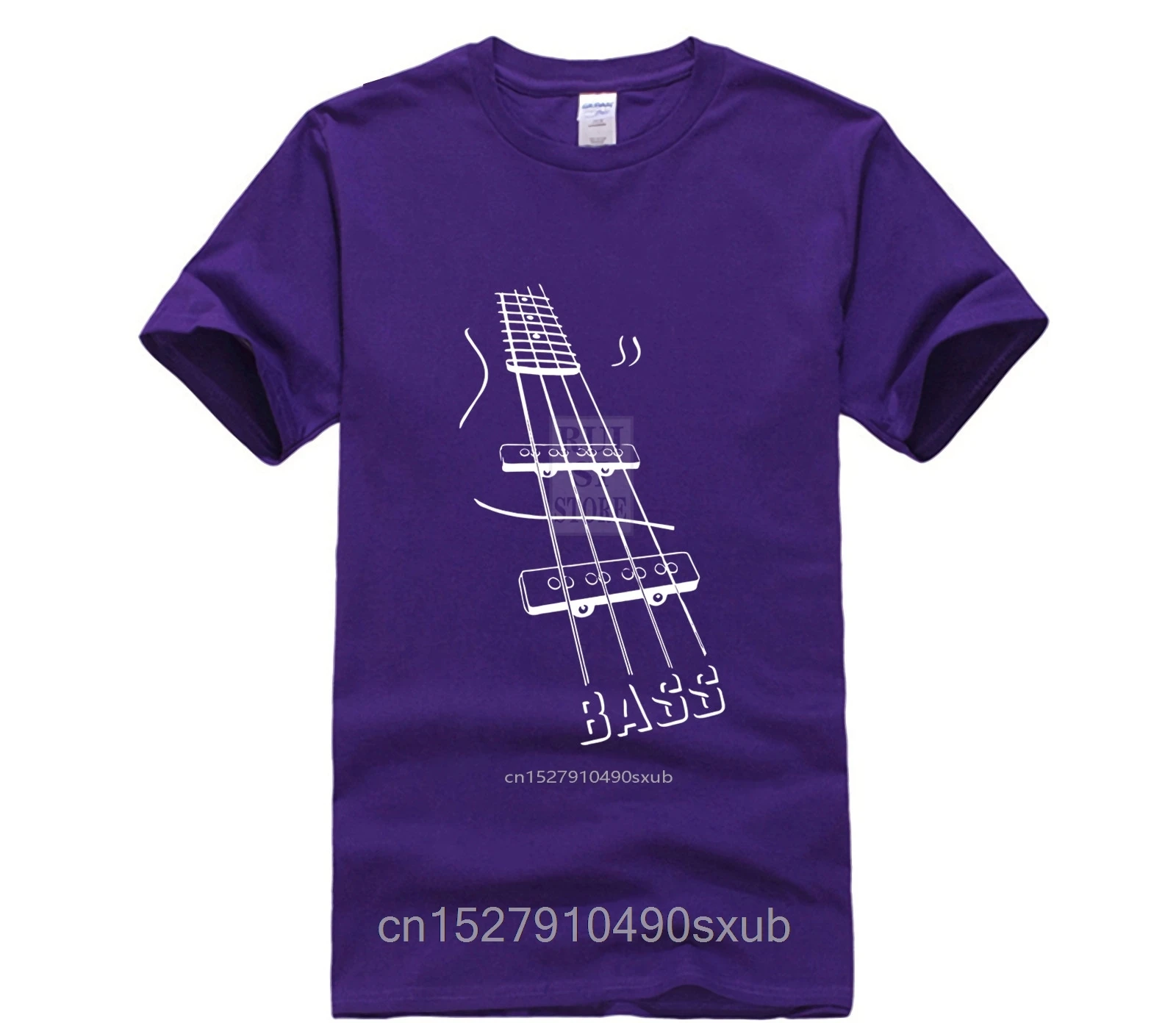 

Bass Guitar T Shirt for Men Short Sleeves 2021 Fashion Tees Crew Neck Cotton Clothes Birthday