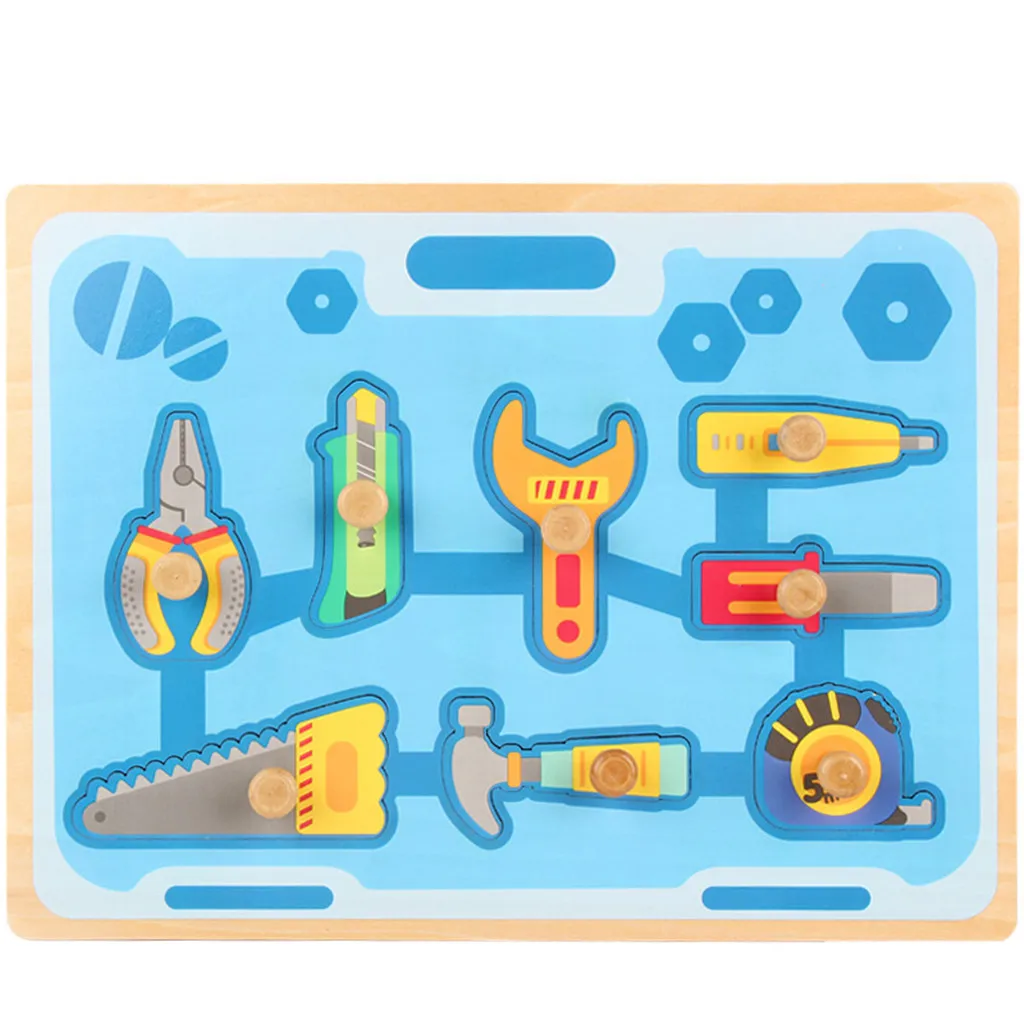 Eucational головоломки игрушки для детей деревянные доска игрушка красочные животные