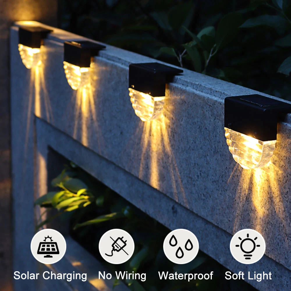 

Солнечные палубные фонари 2 в 1, наружные водонепроницаемые светодиодные лампы для внутреннего дворика, лестницы, сада, дорожек, шагов, двора...