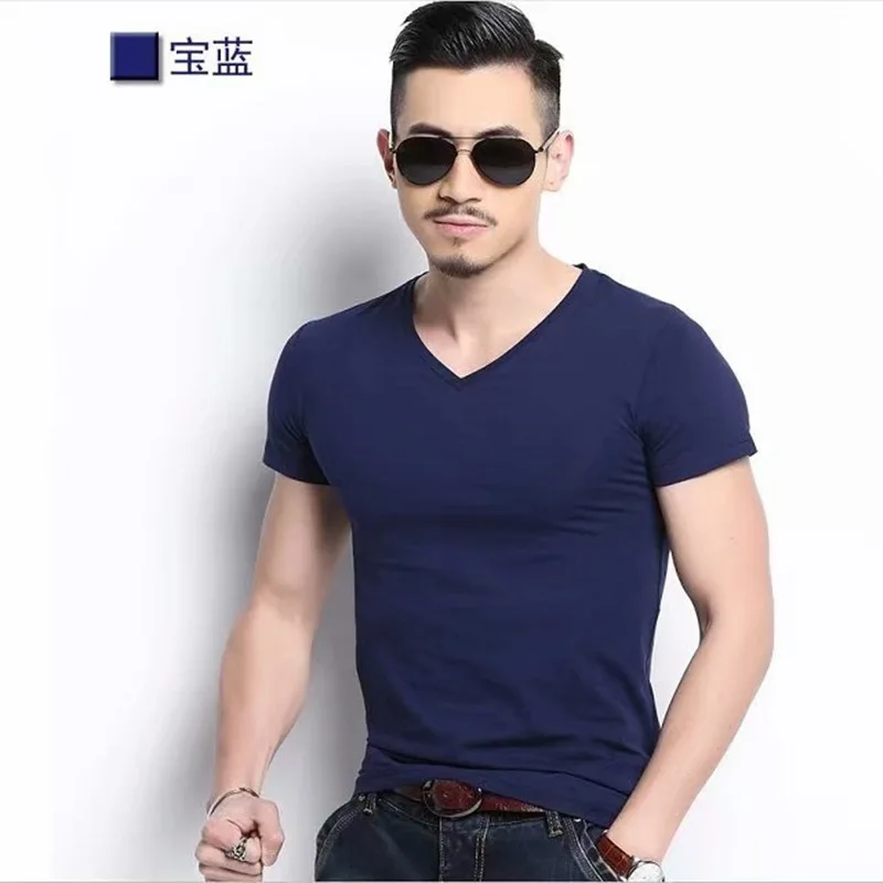 

Summer New Pure White Men's Round Neck Short-sleeved T-shirt Cotton Pure Color Short-sleeved Boys Graphic T Shirts