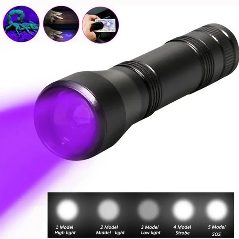 Dreamburgh 6000Lm Светодиодный УФ фонарик светильник UV фонарь 5 режимов Масштабируемые